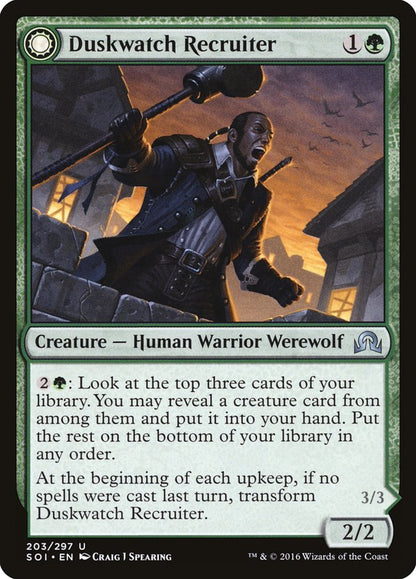 Duskwatch Recruiter // Krallenhorde Howler (203) Foil - Shadows over Innistrad