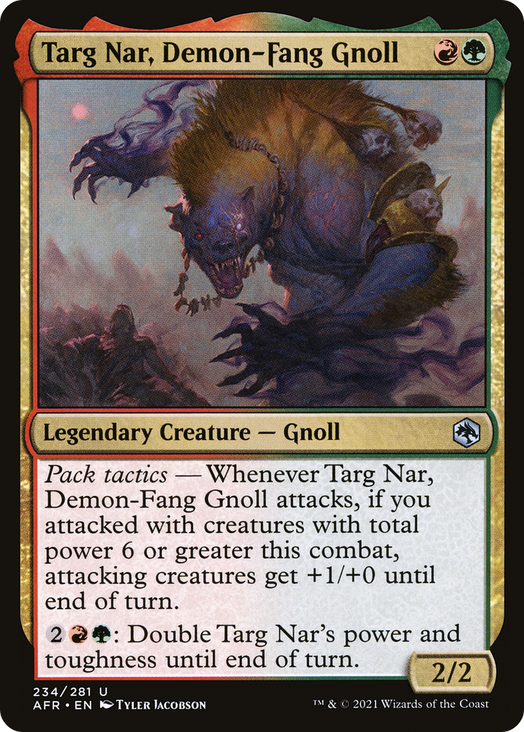 Targ Nar, Demon-Fang Gnoll (234) Foil - Adventures in the Forgotten Realms