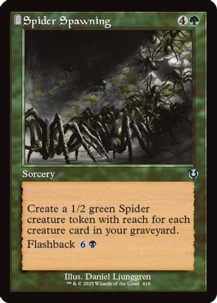 Spider Spawning (Retro Frame) Foil (419) - Innistrad Remastered | Silver Goblin