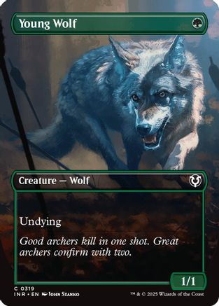 Young Wolf (Borderless) (319) - Innistrad Remastered | Silver Goblin