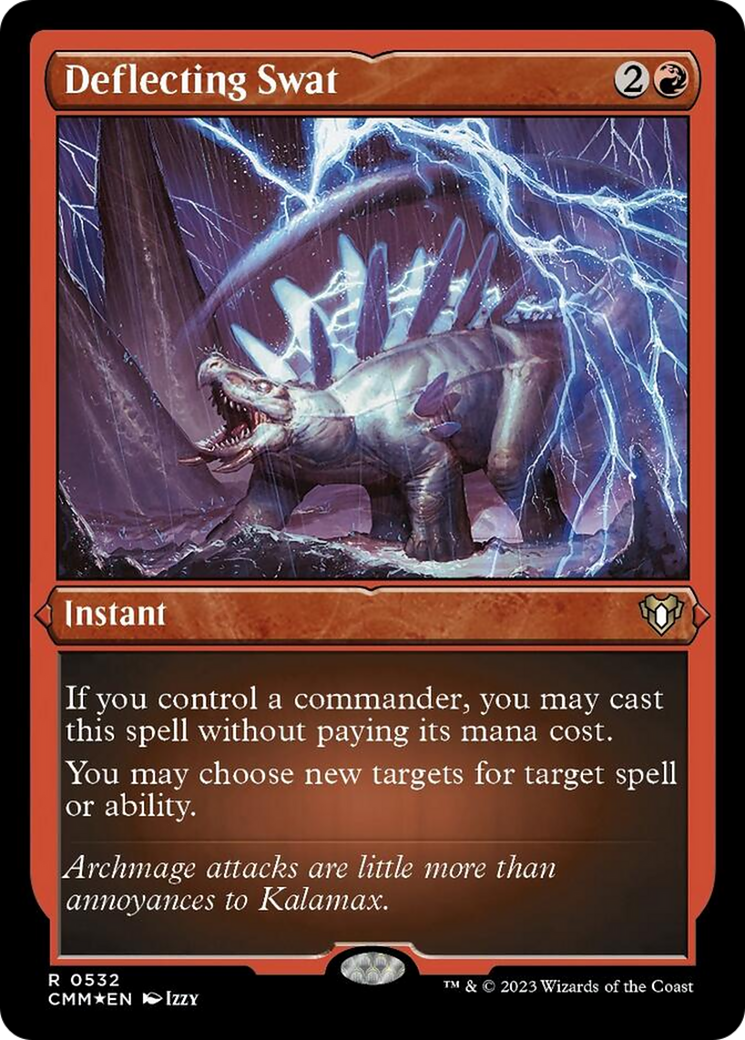 Deflecting Swat (Foil Etched) [Commander Masters] | Silver Goblin