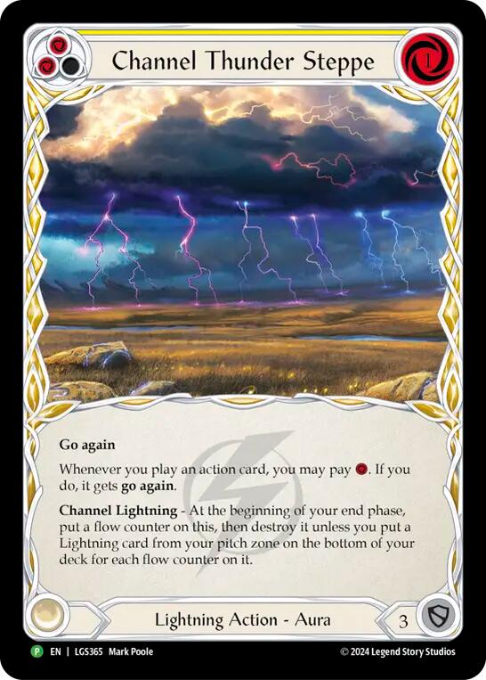 Channel Thunder Steppe (Cold Foil) [LGS365] (Promo)  Cold Foil | Silver Goblin