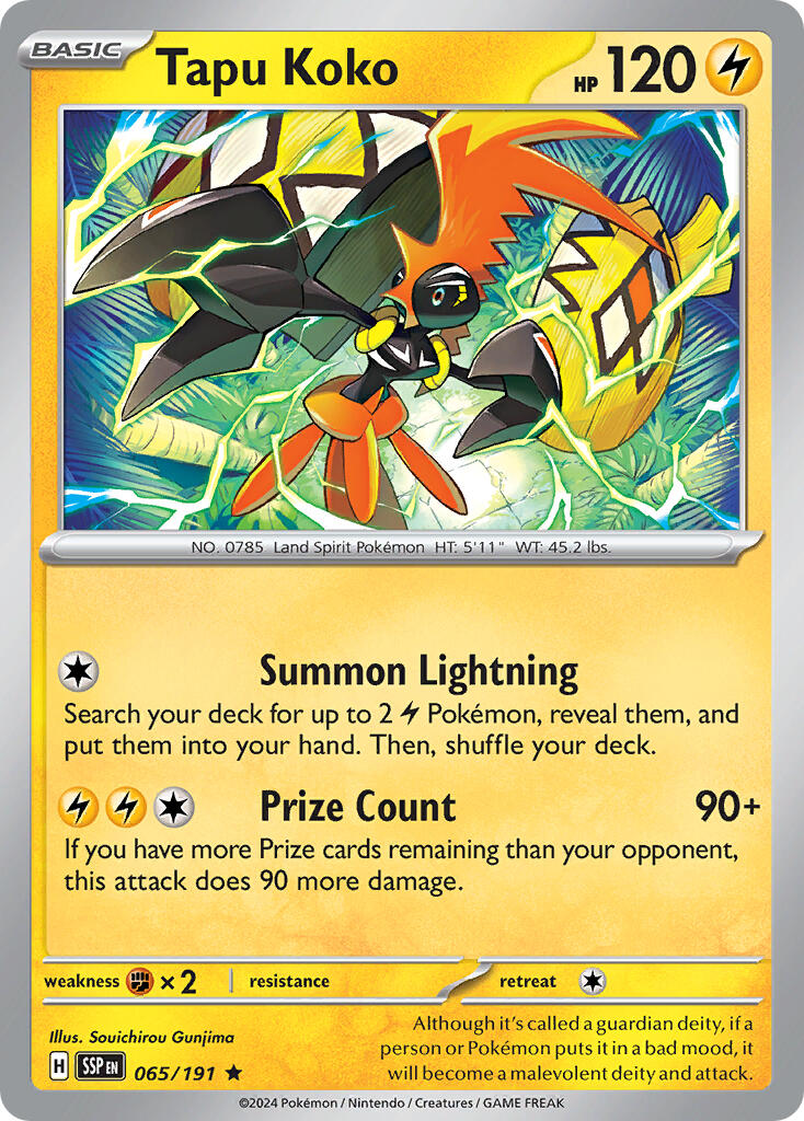 Tapu Koko (065/191) (Theme Deck Exclusive) [Scarlet & Violet: Surging Sparks] | Silver Goblin