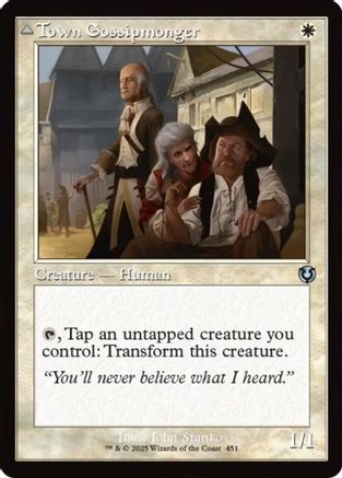 Town Gossipmonger // Incited Rabble (Retro Frame) (451) - Innistrad Remastered | Silver Goblin