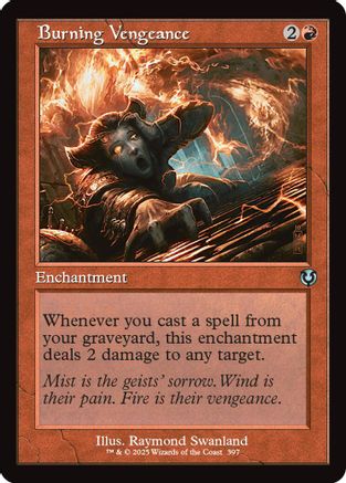 Burning Vengeance (Retro Frame) Foil (397) - Innistrad Remastered | Silver Goblin