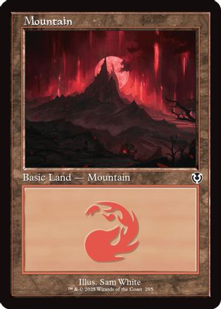 Mountain (295) (Retro Frame) Foil (295) - Innistrad Remastered | Silver Goblin