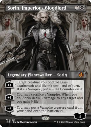 Sorin, Imperious Bloodlord (Borderless) Foil (322) - Innistrad Remastered | Silver Goblin