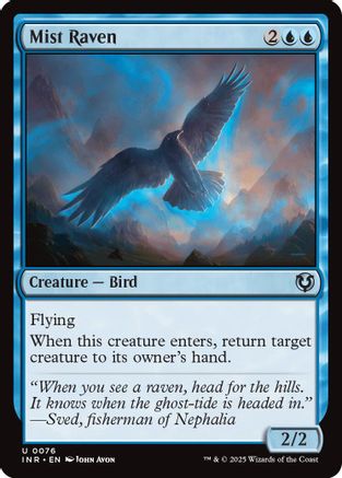 Mist Raven Foil (076) - Innistrad Remastered | Silver Goblin