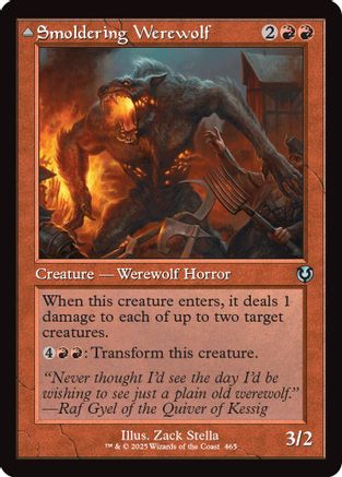 Smoldering Werewolf (Retro Frame) (465) - Innistrad Remastered | Silver Goblin