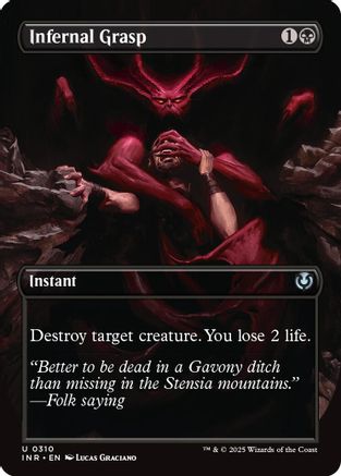 Infernal Grasp (Borderless) Foil (310) - Innistrad Remastered | Silver Goblin