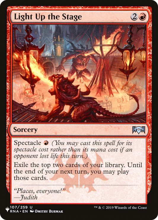Light Up the Stage (RNA-107) - The List