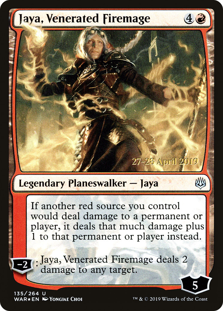 Jaya, Venerated Firemage (135) Foil - War of the Spark Promos