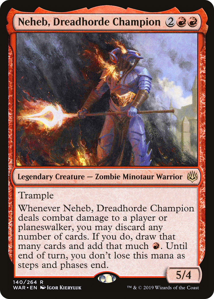 Neheb, Dreadhorde Champion (140) Foil - War of the Spark