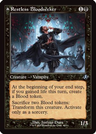 Restless Bloodseeker // Bloodsoaked Reveler (Retro Frame) Foil (463) - Innistrad Remastered | Silver Goblin