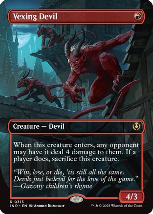 Vexing Devil (Borderless) Foil (313) - Innistrad Remastered | Silver Goblin