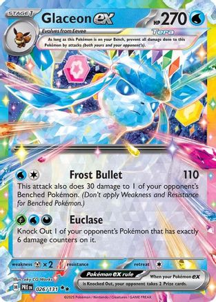 Glaceon ex (026/131) [Scarlet & Violet: Prismatic Evolutions] | Silver Goblin