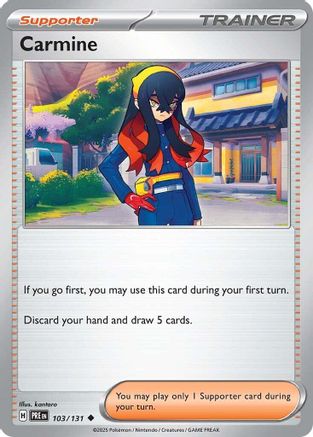 Carmine (103) Reverse Holofoil - SV Prismatic Evolutions