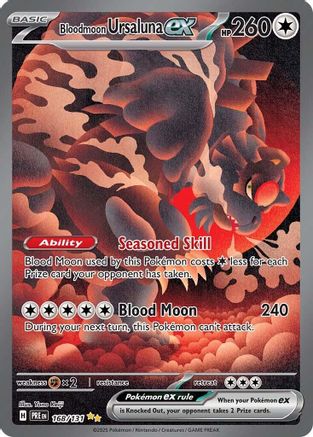 Bloodmoon Ursaluna ex (168/131) [Scarlet & Violet: Prismatic Evolutions] | Silver Goblin