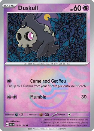 Duskull (035/131) (Poke Ball Pattern) [Scarlet & Violet: Prismatic Evolutions] | Silver Goblin