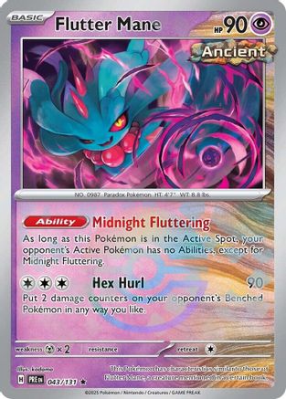 Flutter Mane (043/131) (Poke Ball Pattern) [Scarlet & Violet: Prismatic Evolutions] | Silver Goblin