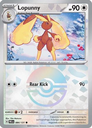 Lopunny (084/131) (Poke Ball Pattern) [Scarlet & Violet: Prismatic Evolutions] | Silver Goblin