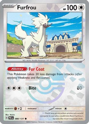 Furfrou (088/131) (Poke Ball Pattern) [Scarlet & Violet: Prismatic Evolutions] | Silver Goblin