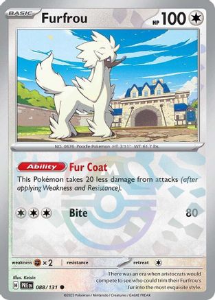 Furfrou (088/131) (Master Ball Pattern) [Scarlet & Violet: Prismatic Evolutions] | Silver Goblin