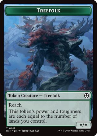 Treefolk // Emblem - Wrenn and Seven Double-Sided Token (17 // 27) - Innistrad Remastered | Silver Goblin