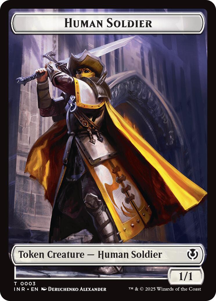 Eldrazi Horror // Human Soldier (0003) Double-Sided Token [Innistrad Remastered Tokens] | Silver Goblin