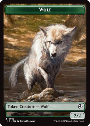 Wolf (0018) // Emblem - Arlinn, Embraces by the Moon Double-Sided Token Foil (18 // 23) - Innistrad Remastered | Silver Goblin