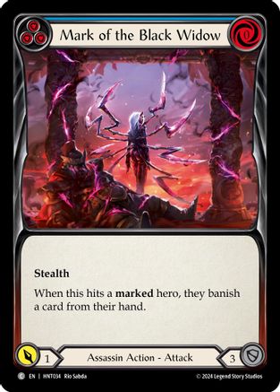Mark of the Black Widow (Blue) (HNT034) Rainbow Foil - The Hunted