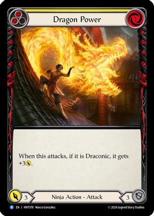 Dragon Power (Yellow) (HNT078) Rainbow Foil - The Hunted