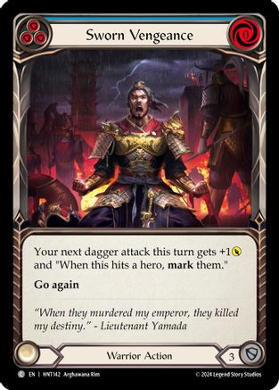 Sworn Vengeance (Blue) (HNT142) Rainbow Foil - The Hunted