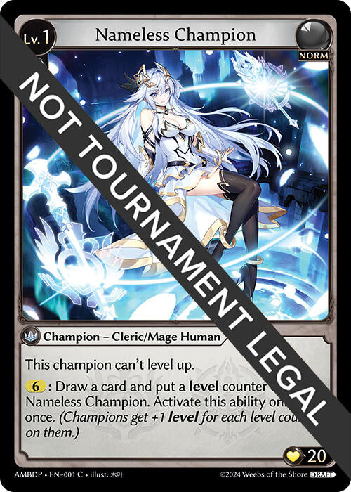 Nameless Champion (Cleric/Mage) (001) [Mortal Ambition Draft Pack]