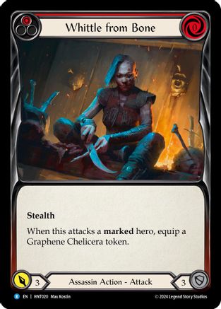 Whittle from Bone (Red) (HNT020) Rainbow Foil - The Hunted