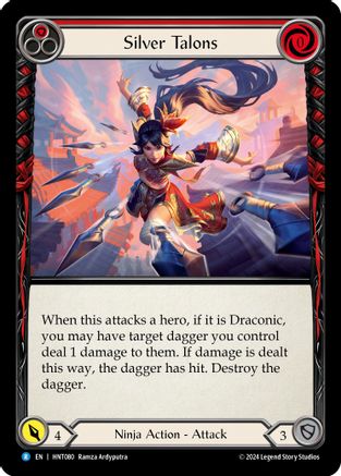 Silver Talons (Red) (HNT080) Rainbow Foil - The Hunted