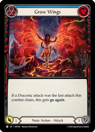 Grow Wings (Blue) (HNT091) Rainbow Foil - The Hunted
