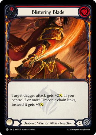 Blistering Blade (Red) (HNT106) - The Hunted Rainbow Foil | Silver Goblin