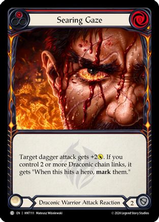 Searing Gaze (Red) (HNT111) Rainbow Foil - The Hunted