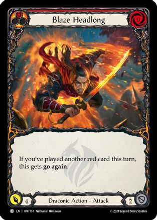 Blaze Headlong (Red) (HNT157) - The Hunted Rainbow Foil | Silver Goblin