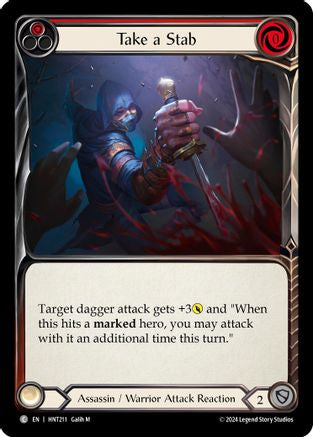 Take a Stab (Red) (HNT211) - The Hunted Rainbow Foil | Silver Goblin