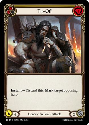 Tip-Off (Yellow) (HNT233) Rainbow Foil - The Hunted