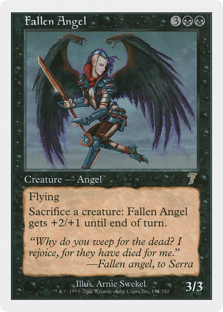 Fallen Angel (134) Foil - Seventh Edition