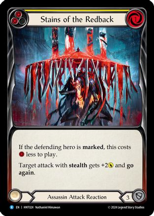 Stains of the Redback (Yellow) (HNT024) Rainbow Foil - The Hunted