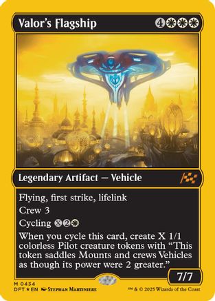 Valor's Flagship (First-Place Foil) (DFT-434) - Aetherdrift Foil | Silver Goblin