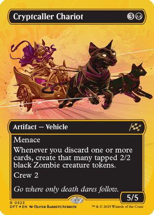 Cryptcaller Chariot (Borderless) (First-Place Foil) Foil (523) - Aetherdrift | Silver Goblin