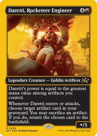 Daretti, Rocketeer Engineer (First-Place Foil) Foil (458) - Aetherdrift | Silver Goblin