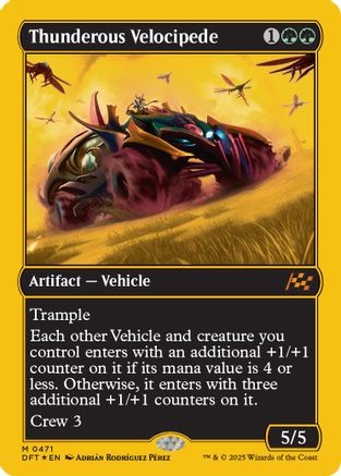 Thunderous Velocipede (First-Place Foil) Foil (471) - Aetherdrift | Silver Goblin