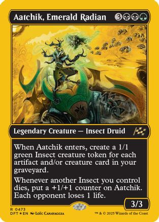 Aatchik, Emerald Radian (First-Place Foil) (473) - Aetherdrift | Silver Goblin