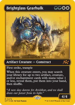 Brightglass Gearhulk (First-Place Foil) Foil (474) - Aetherdrift | Silver Goblin